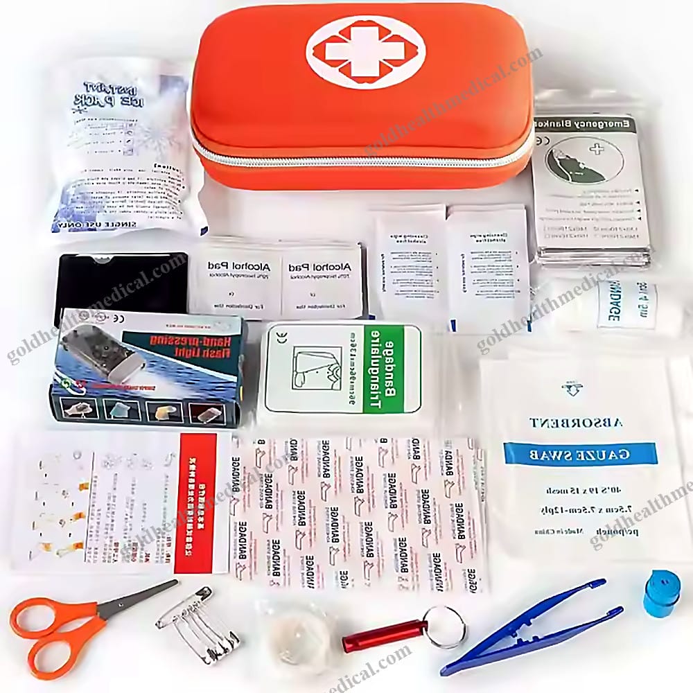 Advanced Multicolor Waterproof First Aid Kit with Emergency Supplies Training Resources