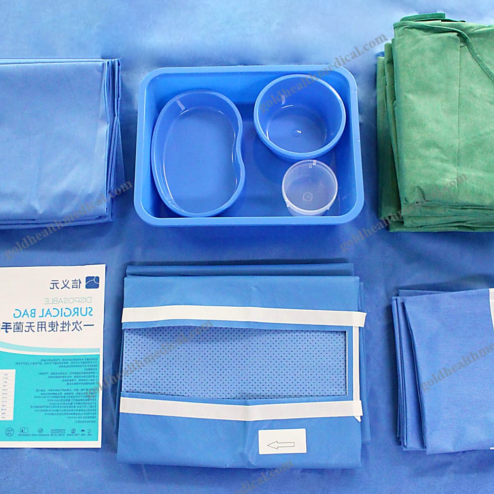Sterile Surgical Operation Kit Bag with Disposable Accessories