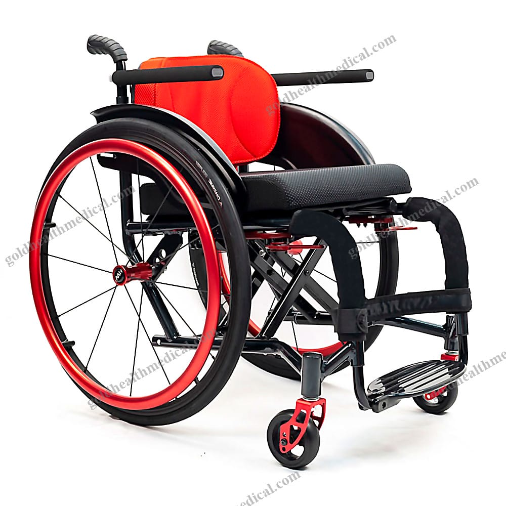 Custom Foldable Comfort Manual Wheelchair for Rehabilitation and Sport Use