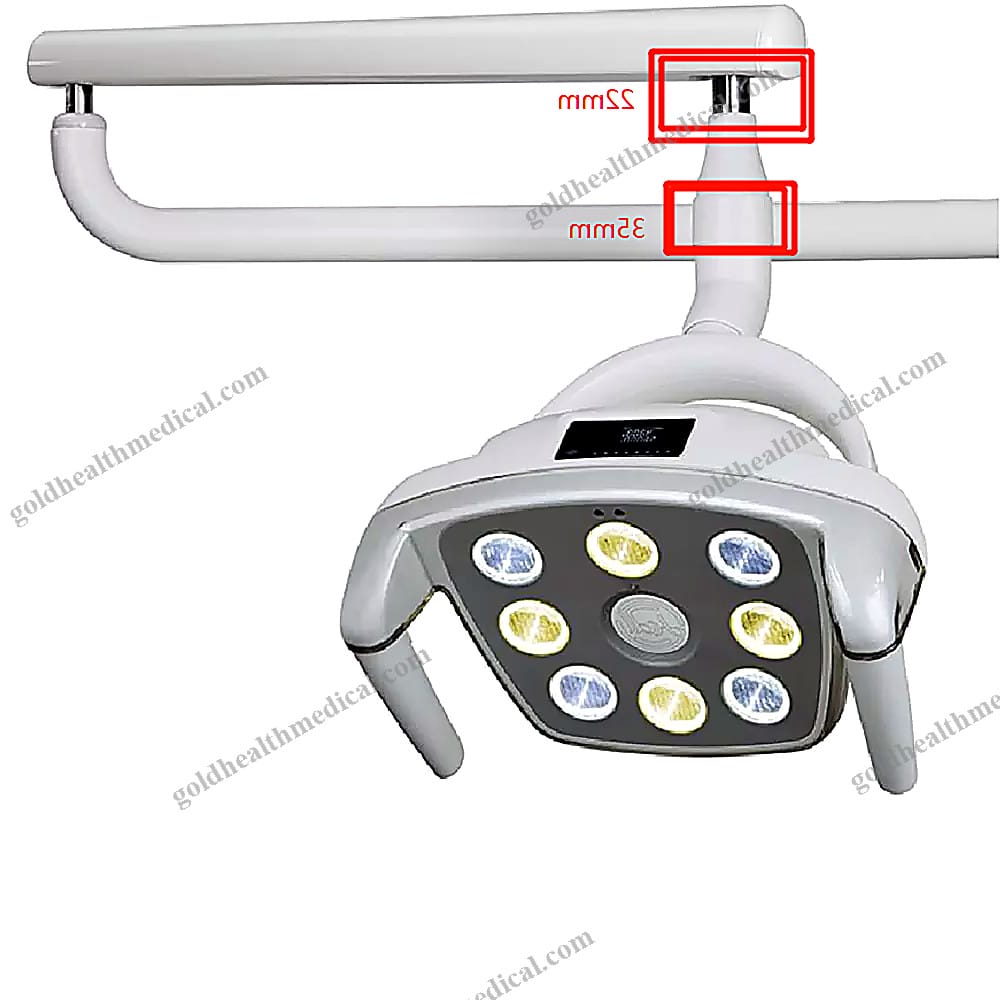 SixBead DualColor Touch Screen Dental Chair Light with Digital Display LED