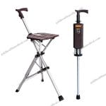 AluCare Foldable Crutch Chair with Seat Stool