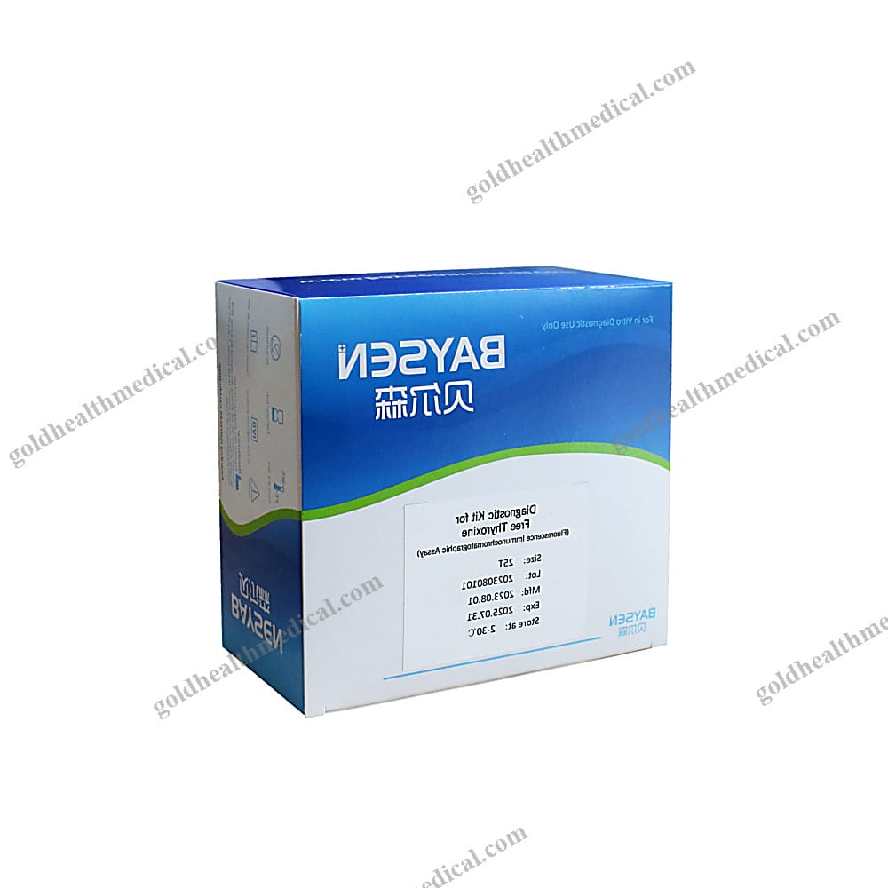 CE Approved FT4 Blood Test Kit with Reader for Thyroid Function Evaluation