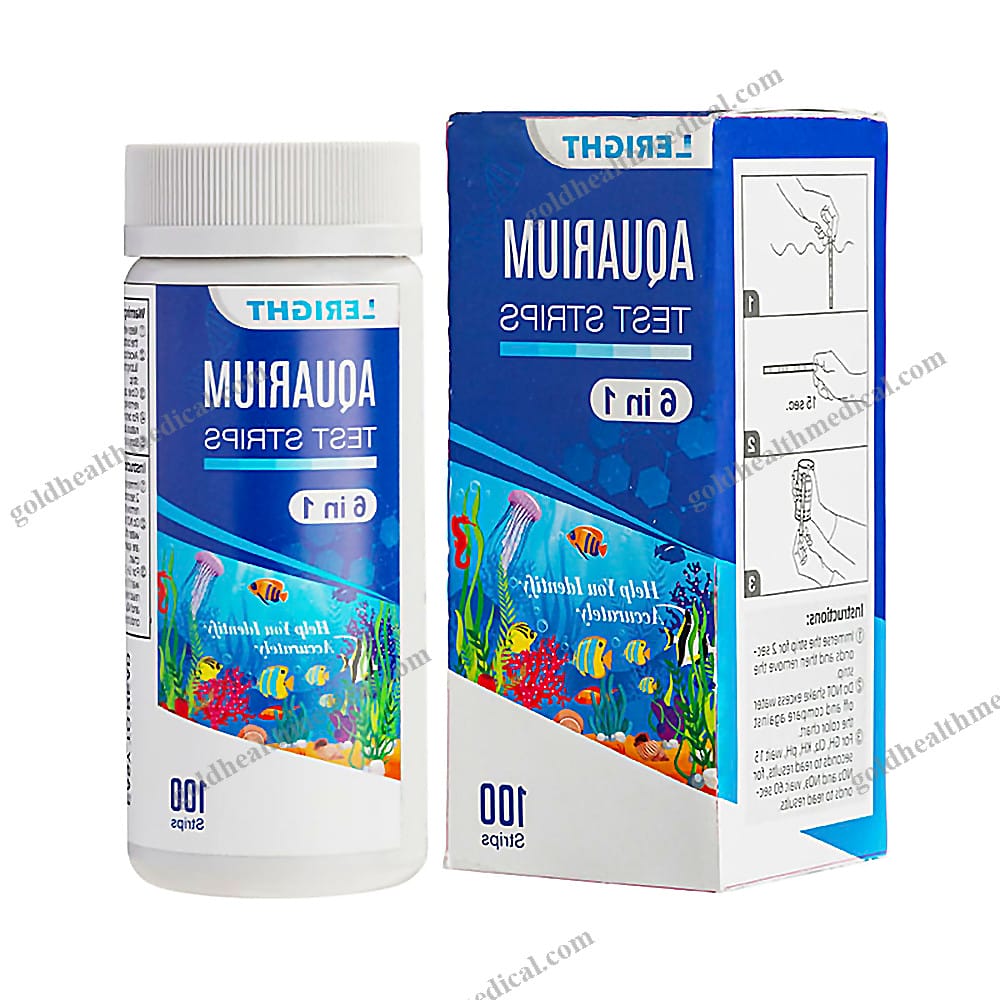 Aquarium 6Way Water Test Strips for Water Quality Monitoring