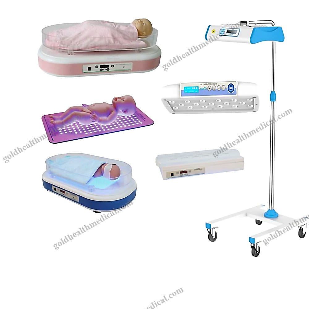 Neonatal Phototherapy Radiant Warmer with LED Light and Mattress