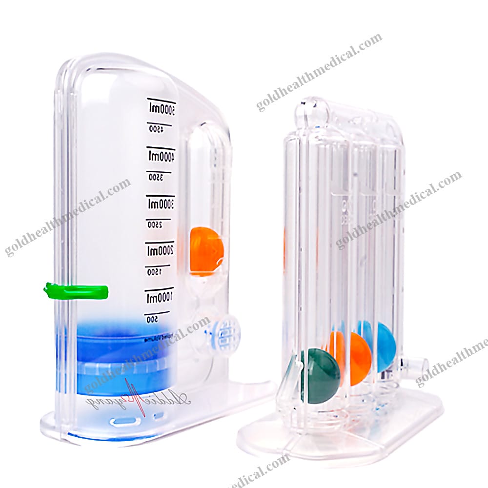 ThreeBall Incentive Spirometer for Lung Rehabilitation Therapy Supplies