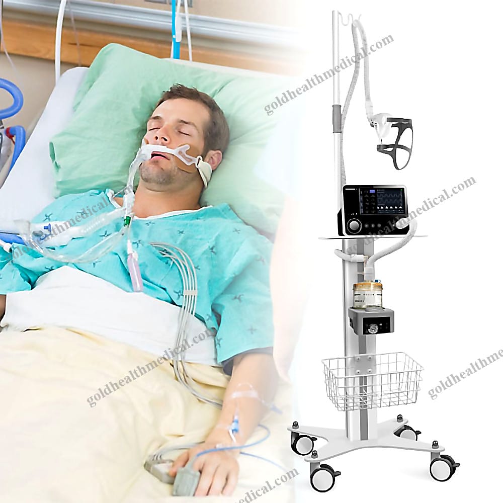 Olive Hospital Bipap Ventilator Touch Screen NonInvasive Breathing