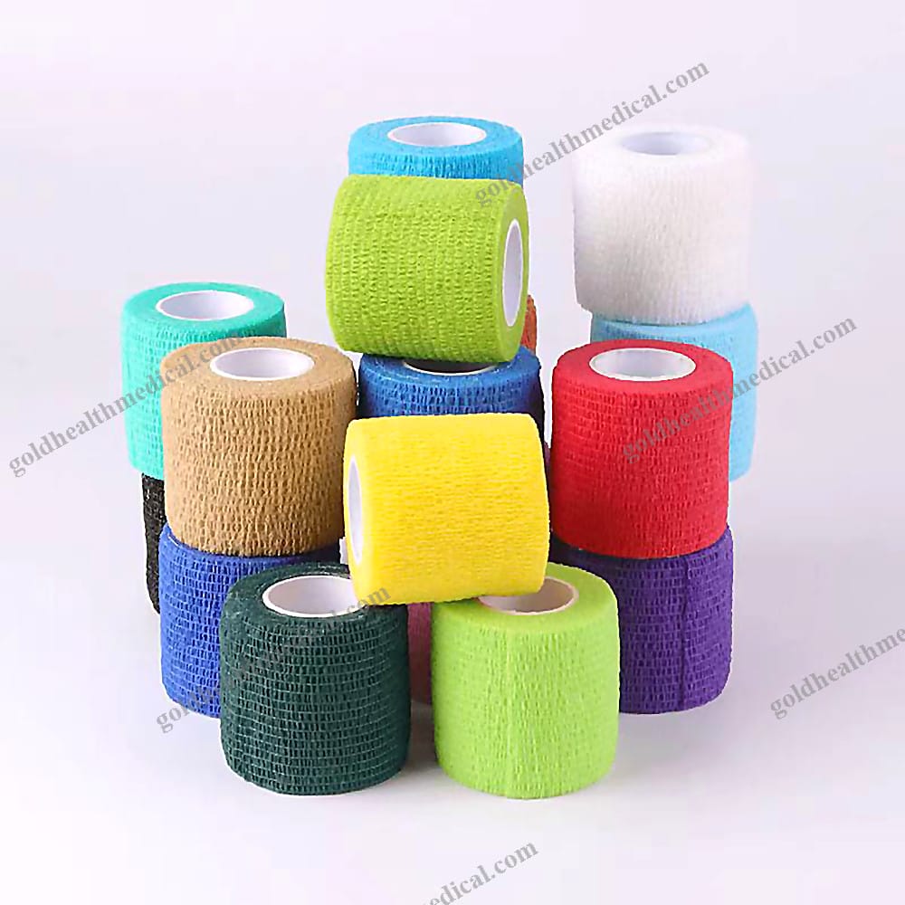 Colored SelfAdhesive NonWoven Cohesive Bandage