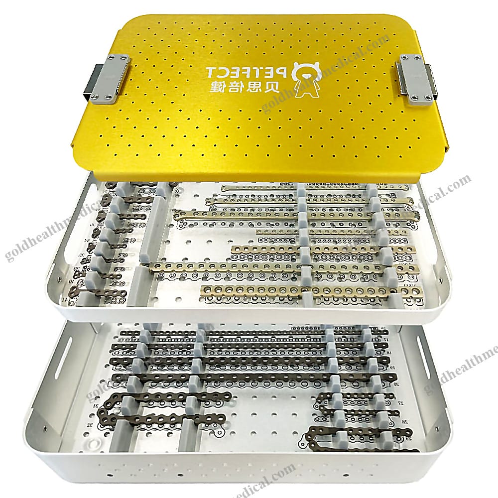 Titanium Alloy Bone Plate Set for Feline Canine Surgeries