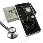 Dual Head Cardiac Stethoscope Stainless Steel for Medical Professionals Heart Lung Card