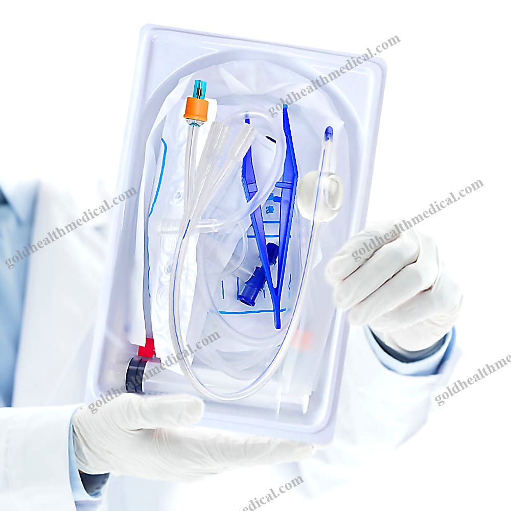 Disposable Urethral Catheterization Kit with Latex Silicone Catheter