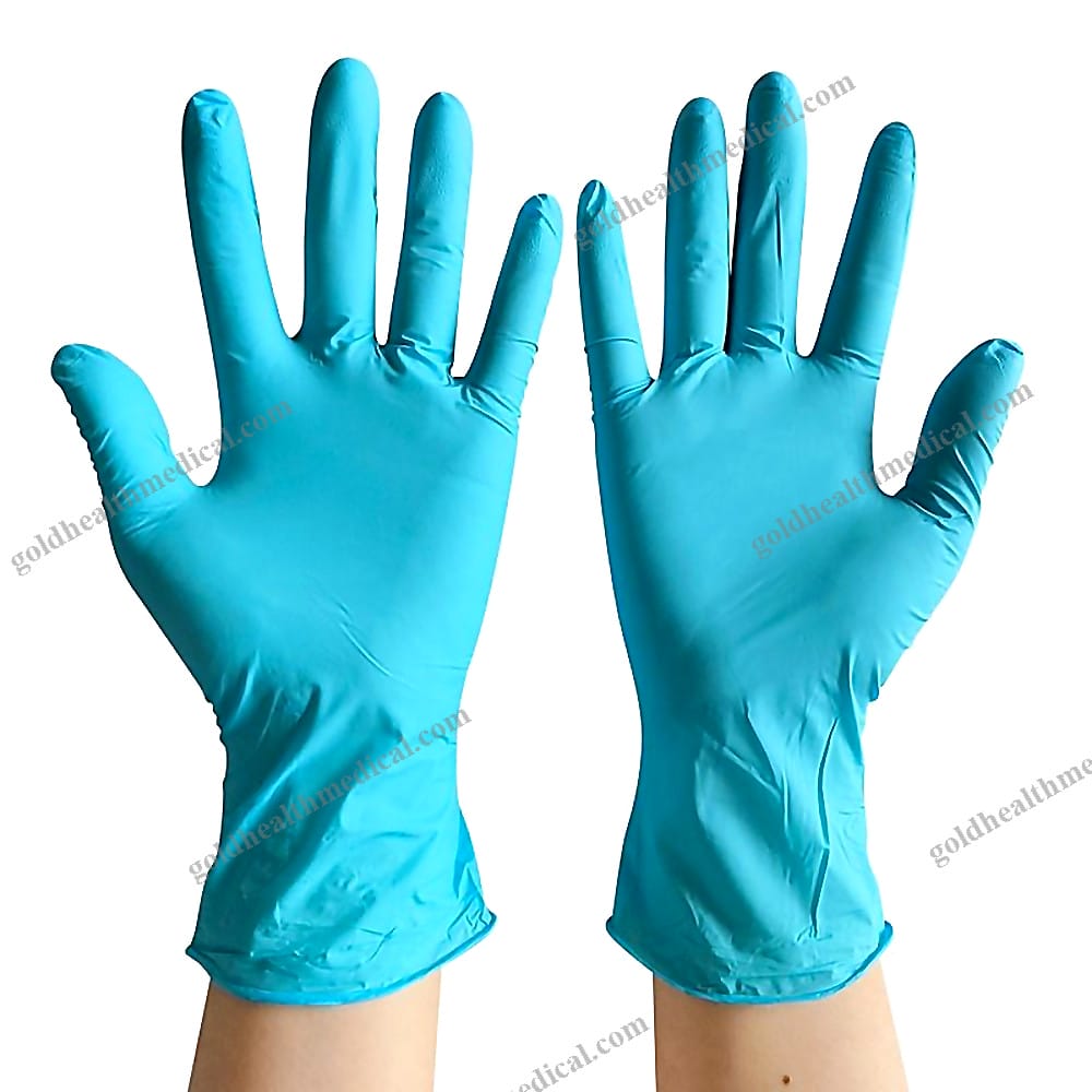 Lake Blue Nitrile Work Gloves
