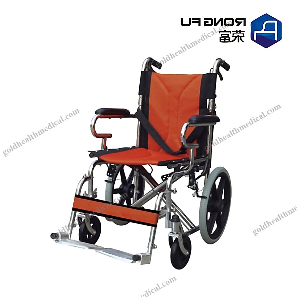 Compact Lightweight Folding Wheelchair with Small Wheels for Easy Maneuvering