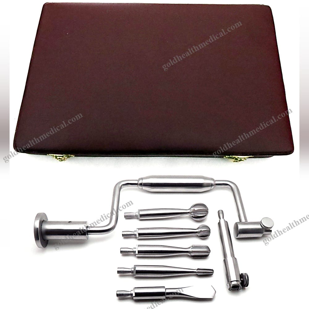 Hudson Brace Hand Drill Set Stainless Steel Surgical Orthopedic Instruments