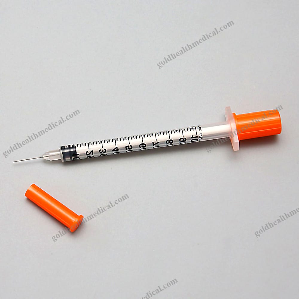 Sharp Needle Insulin Syringe 1 CC SUS304 Stainless Steel
