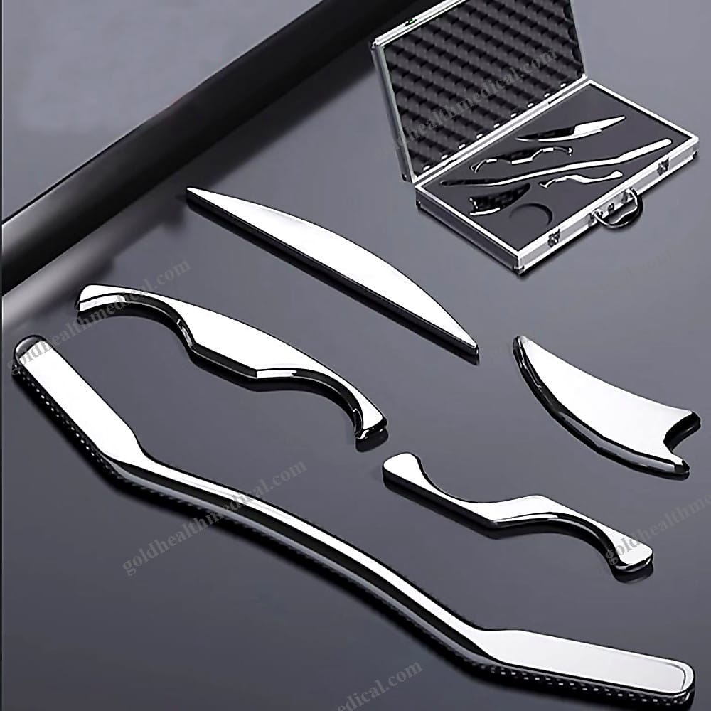5Pc 6mm IASTM Stainless Steel Fascia Knife Set
