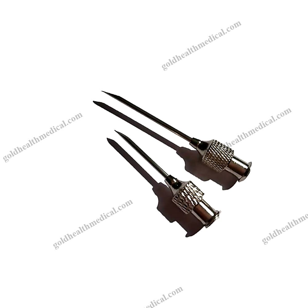 Premium Luer Lock Stainless Steel Veterinary Needle with Round Knurled Hub