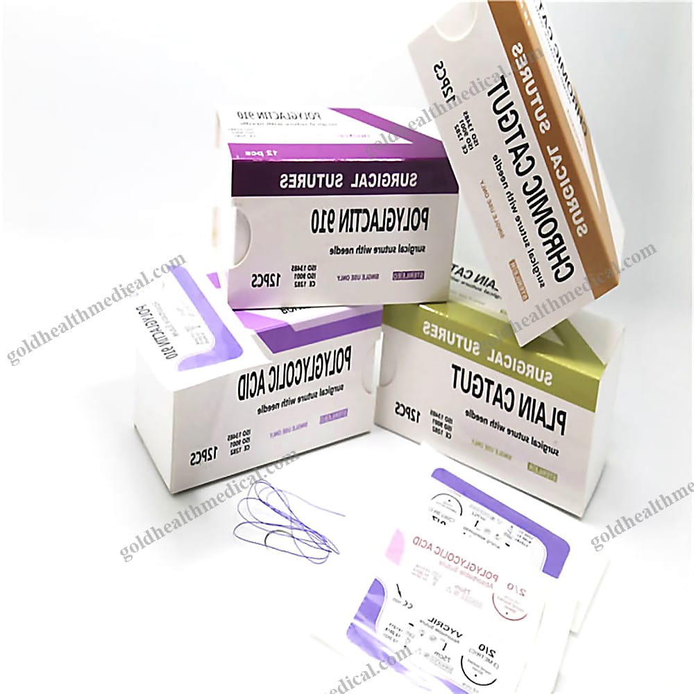 NonAbsorbable Surgical Sutures PGA Silk Nylon Chromic Catg