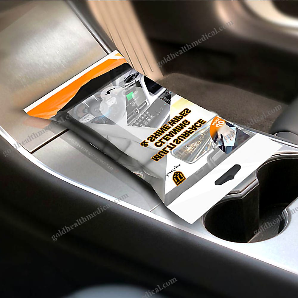 OEM Multifunction Portable Cleaning Wipes for Car Surfaces