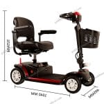 Elderly Portable Folding Travel Power Mobility Scooter 4 Wheel Mobility Sco