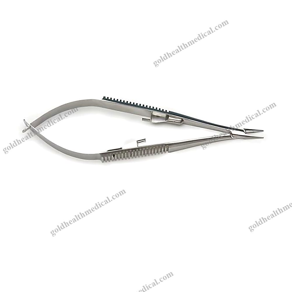 Precision Needle Holder with Lock for Nerve Cardiovascular Surgery