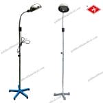Mobile Goose Neck Surgical Examination Lamp with Floor Stand
